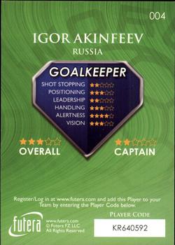 2009-10 Futera World Football Online Series 1 #4 Igor Akinfeev Back