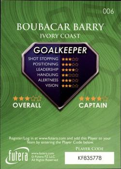 2009-10 Futera World Football Online Series 1 #6 Boubacar Barry Back