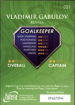 2009-10 Futera World Football Online Series 1 #21 Vladimir Gabulov Back