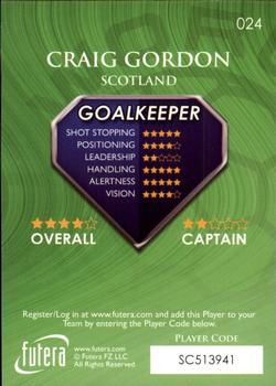 2009-10 Futera World Football Online Series 1 #24 Craig Gordon Back