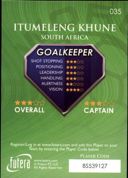 2009-10 Futera World Football Online Series 1 #35 Itumeleng Khune Back