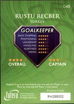 2009-10 Futera World Football Online Series 1 #48 Rustu Recber Back