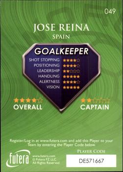 2009-10 Futera World Football Online Series 1 #49 Jose Reina Back
