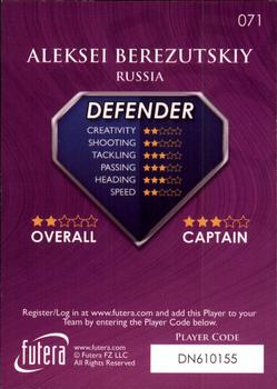 2009-10 Futera World Football Online Series 1 #71 Aleksei Berezutski Back
