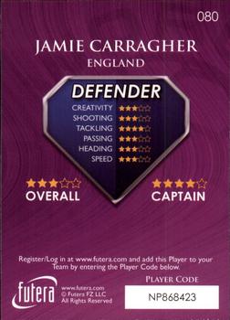 2009-10 Futera World Football Online Series 1 #80 Jamie Carragher Back