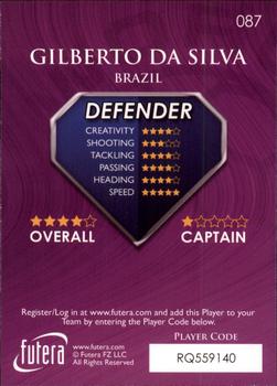 2009-10 Futera World Football Online Series 1 #87 Gilberto Silva Back