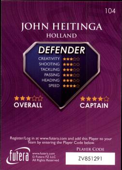 2009-10 Futera World Football Online Series 1 #104 John Heitinga Back