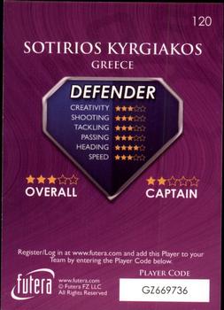 2009-10 Futera World Football Online Series 1 #120 Sotirios Kyrgiakos Back