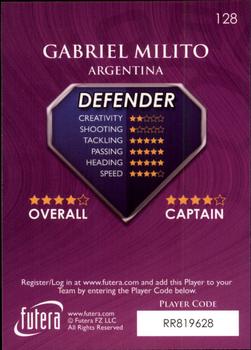 2009-10 Futera World Football Online Series 1 #128 Gabriel Milito Back