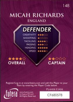 2009-10 Futera World Football Online Series 1 #148 Micah Richards Back