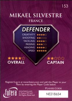 2009-10 Futera World Football Online Series 1 #153 Mikael Silvestre Back
