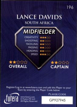 2009-10 Futera World Football Online Series 1 #196 Lance Davids Back