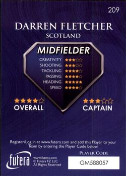 2009-10 Futera World Football Online Series 1 #209 Darren Fletcher Back