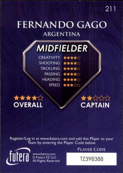 2009-10 Futera World Football Online Series 1 #211 Fernando Gago Back