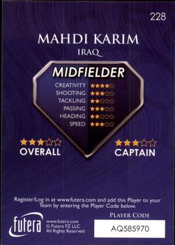 2009-10 Futera World Football Online Series 1 #228 Mahdi Karim Back