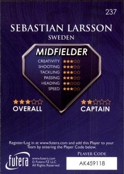 2009-10 Futera World Football Online Series 1 #237 Sebastian Larsson Back