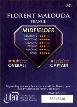 2009-10 Futera World Football Online Series 1 #242 Florent Malouda Back