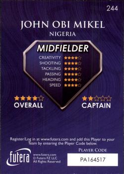 2009-10 Futera World Football Online Series 1 #244 John Obi Mikel Back