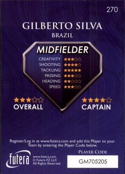 2009-10 Futera World Football Online Series 1 #270 Gilberto Silva Back