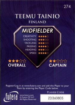 2009-10 Futera World Football Online Series 1 #274 Teemu Tainio Back