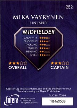 2009-10 Futera World Football Online Series 1 #282 Mika Vayrynen Back