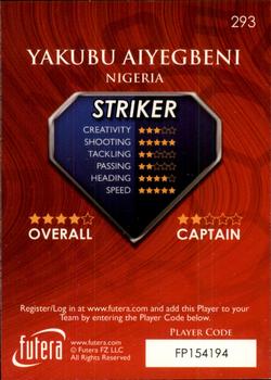 2009-10 Futera World Football Online Series 1 #293 Yakubu Aiyegbeni Back
