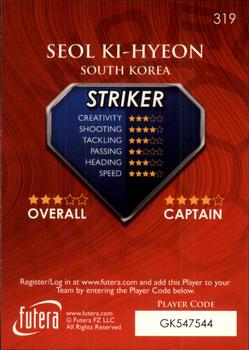 2009-10 Futera World Football Online Series 1 #319 Seol Ki-Hyeon Back