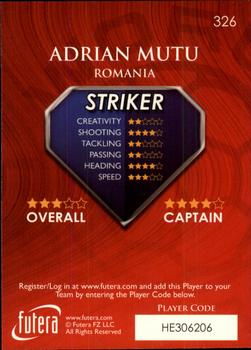 2009-10 Futera World Football Online Series 1 #326 Adrian Mutu Back