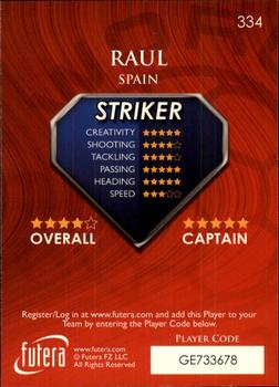 2009-10 Futera World Football Online Series 1 #334 Raul Back