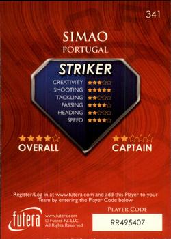 2009-10 Futera World Football Online Series 1 #341 Simao Back