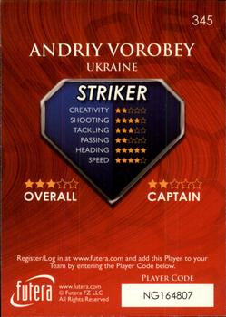 2009-10 Futera World Football Online Series 1 #345 Andriy Vorobey Back