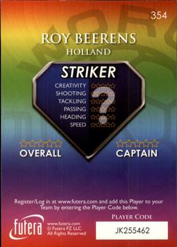 2009-10 Futera World Football Online Series 1 #354 Roy Beerens Back