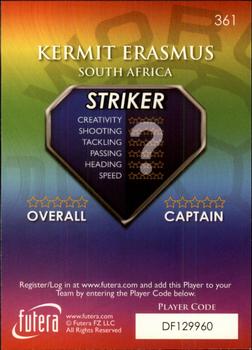 2009-10 Futera World Football Online Series 1 #361 Kermit Erasmus Back