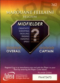 2009-10 Futera World Football Online Series 1 #362 Marouane Fellaini Back