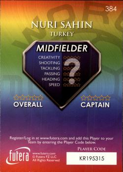 2009-10 Futera World Football Online Series 1 #384 Nuri Sahin Back