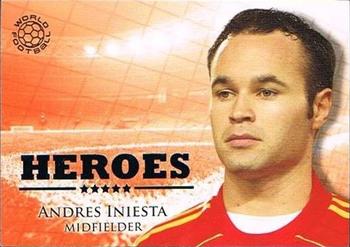 2010-11 Futera World Football Online Series 2 - Heroes #HER76 Andres Iniesta Front