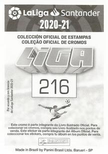 2020-21 Panini LaLiga Santander Stickers (Brazil) #216 Jorge Pulido Back