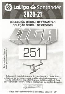 2020-21 Panini LaLiga Santander Stickers (Brazil) #251 Thibaut Courtois Back