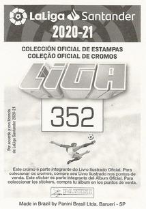 2020-21 Panini LaLiga Santander Stickers (Brazil) #352 Joaquin Fernandez Back
