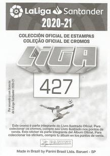 2020-21 Panini LaLiga Santander Stickers (Brazil) #427 Jose Andres Guardado Back
