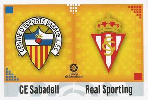 2020-21 Panini LaLiga Santander Stickers (Brazil) #457 CE Sabadell / Real Sporting Front