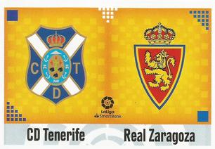 2020-21 Panini LaLiga Santander Stickers (Brazil) #458 CD Tenerife / Real Zaragoza Front
