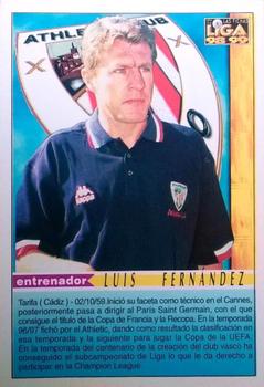 1998-99 Mundicromo Las Fichas de la Liga #20 Luis Fernández Back