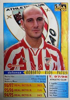1998-99 Mundicromo Las Fichas de la Liga #27 Roberto Rios Back