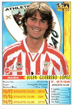 1998-99 Mundicromo Las Fichas de la Liga #33 Julen Guerrero Back
