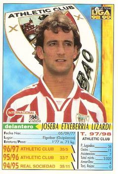 1998-99 Mundicromo Las Fichas de la Liga #36 Joseba Etxeberria Back