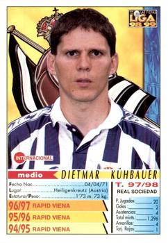 1998-99 Mundicromo Las Fichas de la Liga #50a Kuhbauer Back