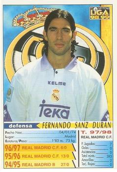 1998-99 Mundicromo Las Fichas de la Liga #59 Fernando Sanz Back