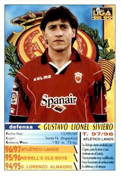 1998-99 Mundicromo Las Fichas de la Liga #84 Siviero Back
