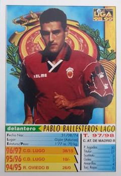 1998-99 Mundicromo Las Fichas de la Liga #89b Pablo Lago Back